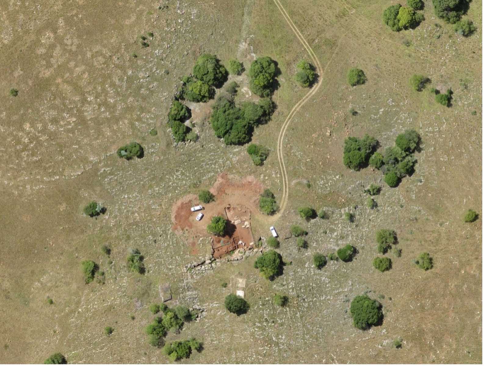 Vue aérienne du site